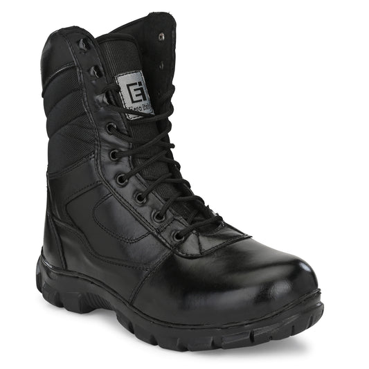 Eego Italy Genuine Leather Army Combat All Weather Hikking & Bikking Boots ARM-3-BLACK (Sale@649)