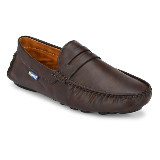 Eego Italy Plus Size Loafers GT-12-BROWN