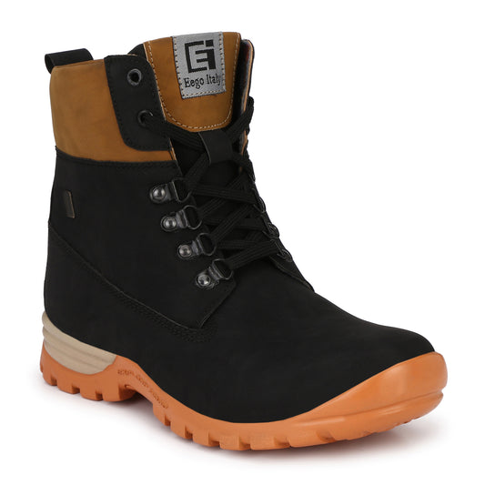 Eego Italy Stylish Outdoor Boots LEE-1-BLACK