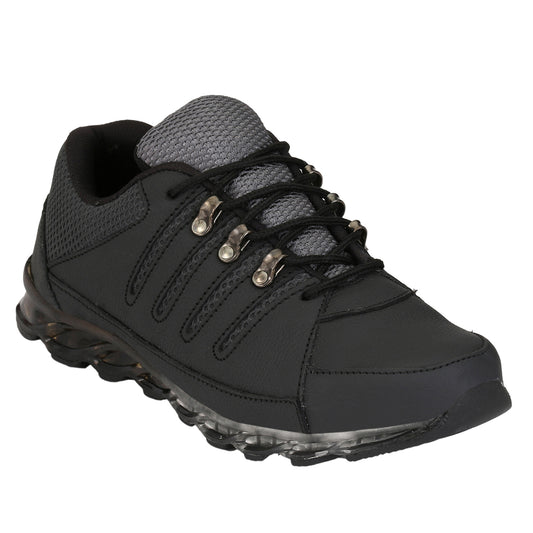 Eego Italy® Black Genuine Leather Steel Toe Safety Shoes With Anti Skid Sole WW-15