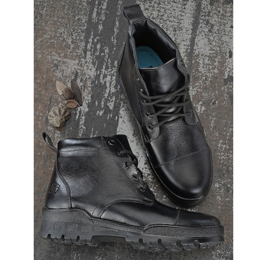 Dabang-3 Genuine Leather Service/ Security/ Police/ Administrative Official High Ankle Boots Pl-3