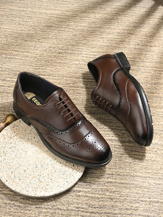 Eego Italy RULER Light Weight Padded Formal BROGUE Lace Up Shoes