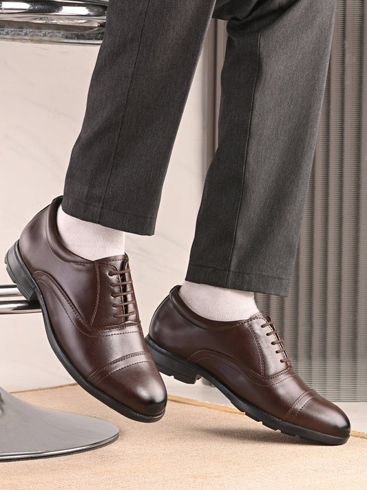 Eego Italy SHARP Light Weight Padded Formal Cap Toe Lace Up Shoes
