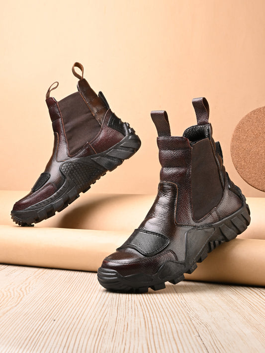 Eego Italy Genuine Leather 4x4 Outdoor Chelsea Boots for Men