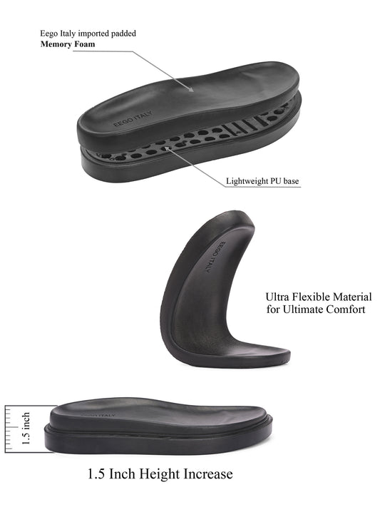 Eego Italy Men's Height Increasing Padded Slipper