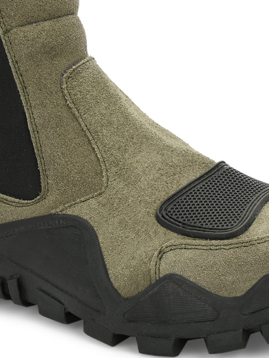 Eego Italy GOODWILL2 Genuine leather anti skid steel toe safety chelsea boots with 4x4 outdoor terrain grip