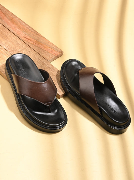 Eego Italy Men's Height Increasing Padded Slipper
