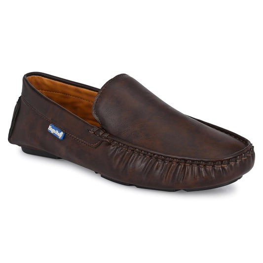 Eego Italy Plus Size Loafers GT-11-BROWN
