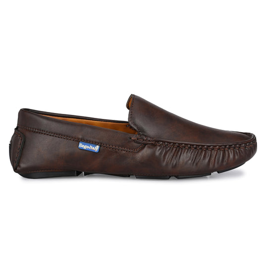 Eego Italy Plus Size Loafers GT-11-BROWN