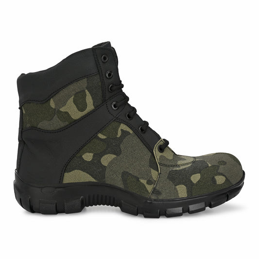 Eego Italy Stylish Camouflage Steel Toe Combat Safety Boots