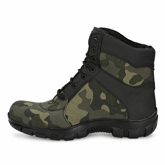 Eego Italy Stylish Camouflage Steel Toe Combat Safety Boots