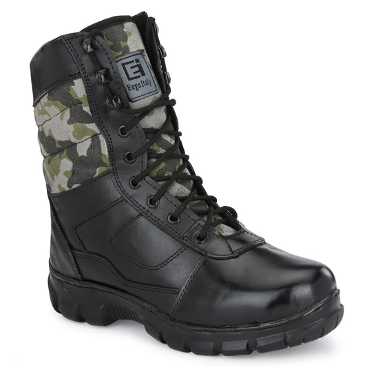 Eego Italy Genuine Leather Army Combat All Weather Hikking & Bikking Boots