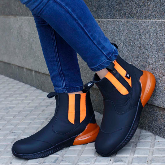 Leader Steel Toe Genuine Leather Chelsea Safety Boots