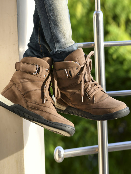 Downtown High Top Boots NR-6-BROWN
